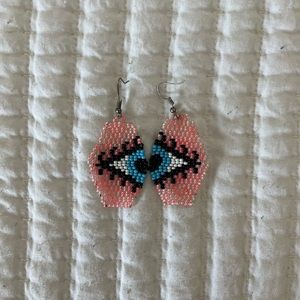 Beaded Evil Eye Earrings